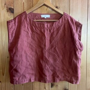 Saint November California Linen Crop Shirt Handmade S